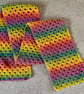Crocheted Shell Scarf – Rainbow Colours - Image 1