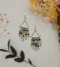Sterling Silver Mixed Gemstone Faceted Chandelier Earrings