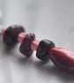 Sterling Silver Celtic Heart, Red & Pink Drop Earrings - Image 5