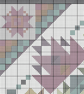 147 Cross Stitch Pattern Geometric Shaker Patchwork Amish Barn Quilt Block Folk - Image 4