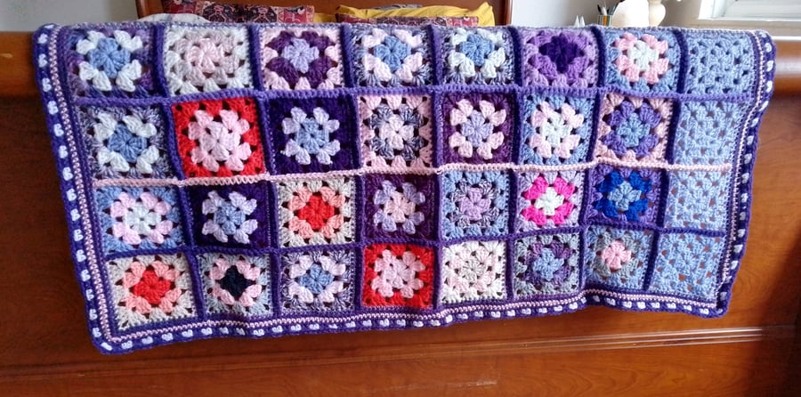 Handmade crochet baby and toddler blanket