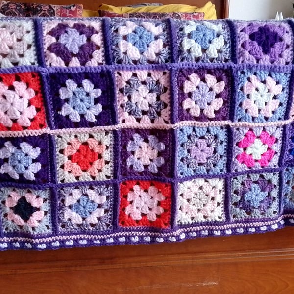 Handmade crochet baby and toddler blanket