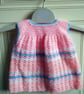 Pink and blue baby dress for newborn, pinafore dress, angel top, popover - Image 1