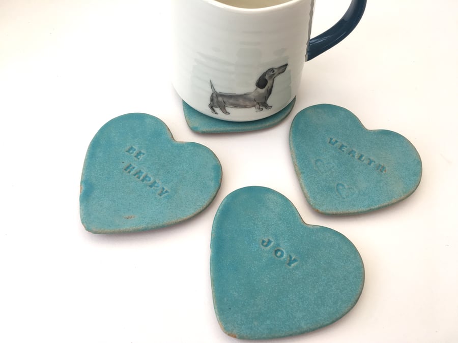 One off ceramic coasters, handmade gift, t-light stand, gift idea, uk