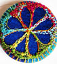 Buttons 1 inch button Hand Dyed Silks and Cottons Free Machine Embroidery Button