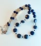 Lapis Lazuli Necklace With Faceted Crystal Quartz And Agate - Handmade In Devon - Image 7