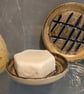 Handmade soap dish with hash design 