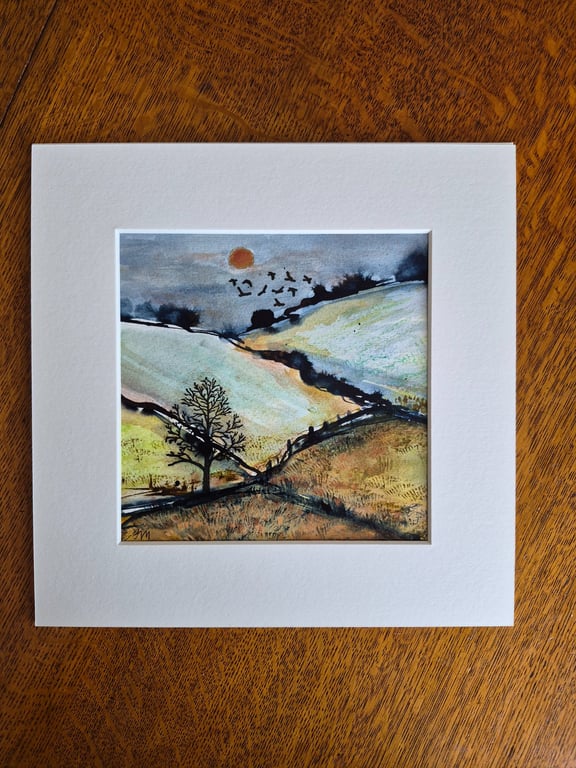 "Winter wonderland" is a landscape painting 