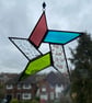 Stained Glass Pentagon Star Suncatcher Decoration  - Image 2