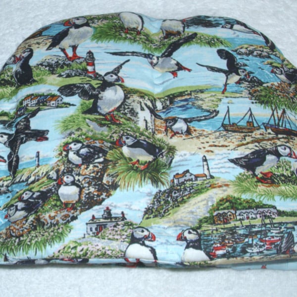 Puffins tea cosy