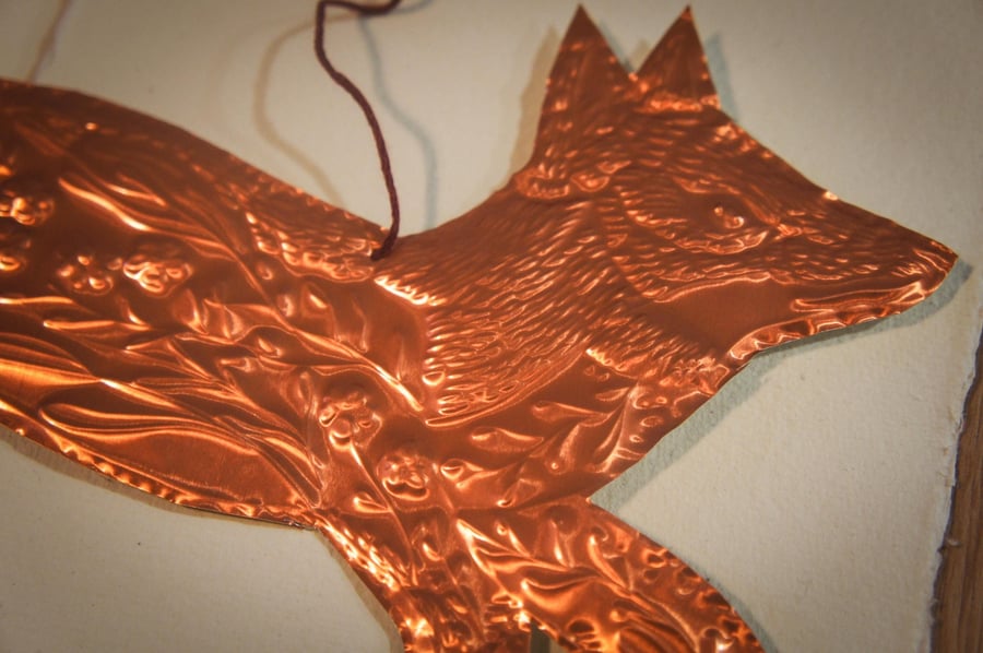 Copper Fox Hanging Decoration