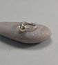 Hallmarked Yellow Gold Pebble Sterling Silver Stacking Ring - Image 3