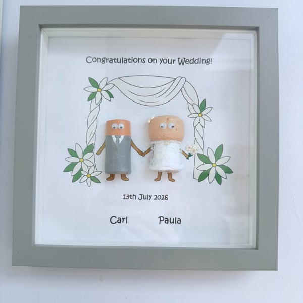 Custom Wedding gift for couple, bride & groom gift, wedding day gift