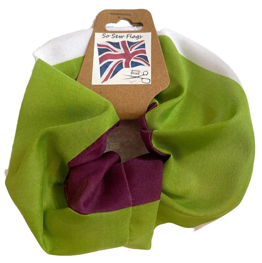 GenderQueer LGBT Gay Lesbian Flag Hair Scrunchie Scrunchies Accessory Ties