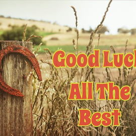 Good Luck All The Best Greeting Card A5