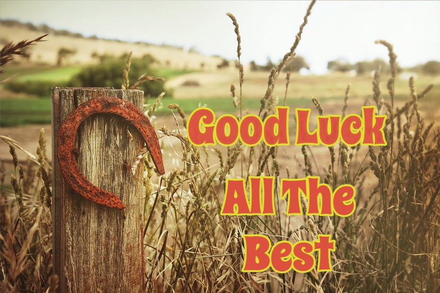 Good Luck All The Best Greeting Card A5