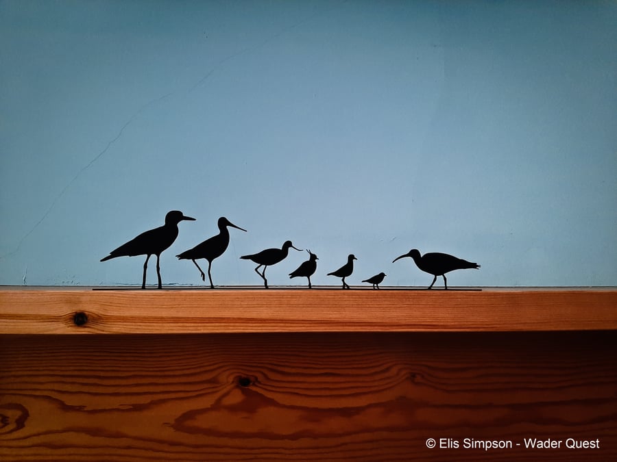 Black Wading Birds Mantelpiece Ornament, Shelf sitter, Waders Need Love Too