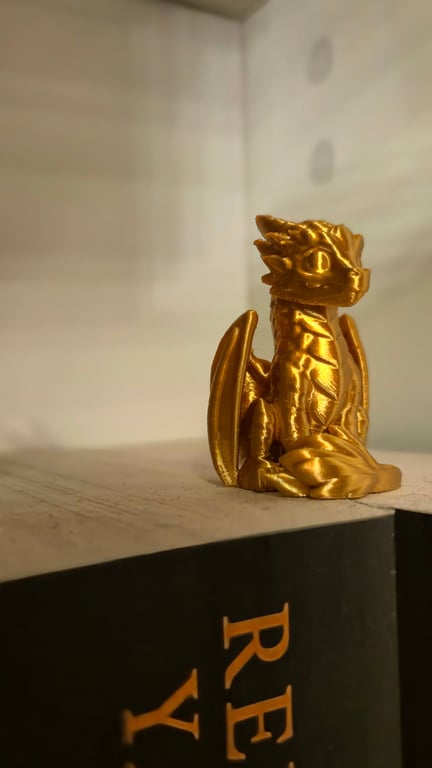 Mini Andarna - Fourth Wing Inspired Dragon, 3D Printed Bookshelf Figure