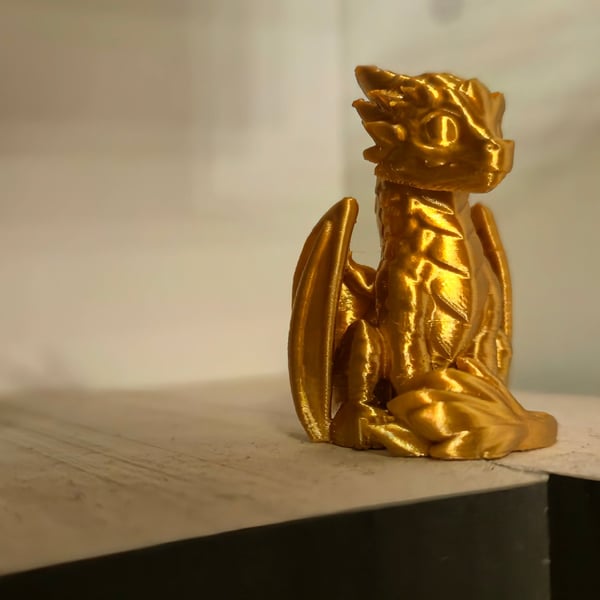 Mini Andarna - Fourth Wing Inspired Dragon, 3D Printed Bookshelf Figure