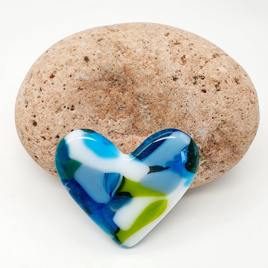 Fused Glass Hearts to Hold