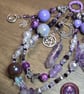 Handmade Amethyst Point Phone Charm, Moon Pentagram Fairy Beads Accessory - Image 2