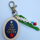 Christmas Tree Keyring or Bag Charm