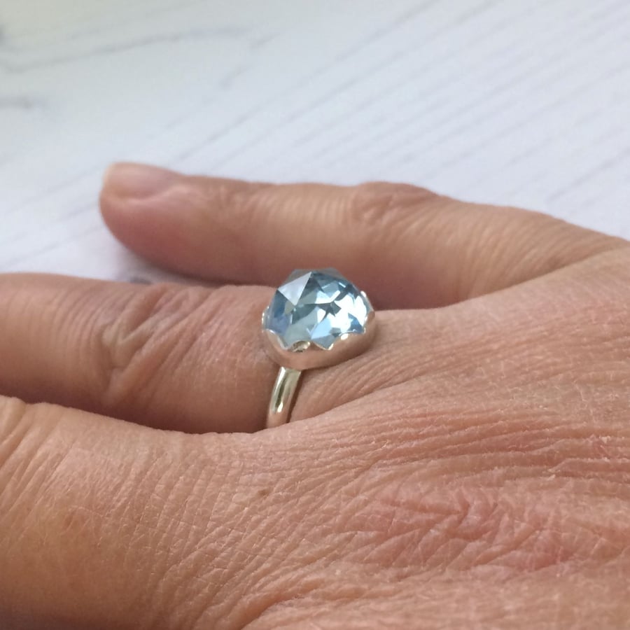 Statement Topaz Silver Ring