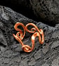 Swirly Copper Ring Made in an Art Nouveau Style - Image 3