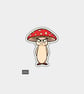 Funny Vinyl Sticker For Adults - Cute Grumpy Mushroom
