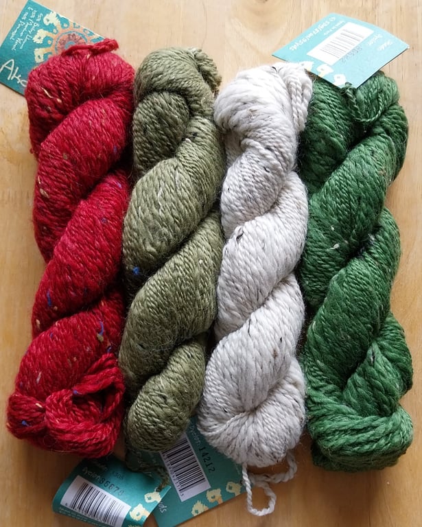 200g Mirasol Akapana llama merino 4 cols Xmas