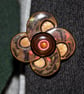 Crafted Brooch - Celtic Style Medallion Pin Badge - Modern Artisan Jewellery
