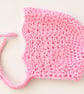 Hand made crochet baby bonnet 
