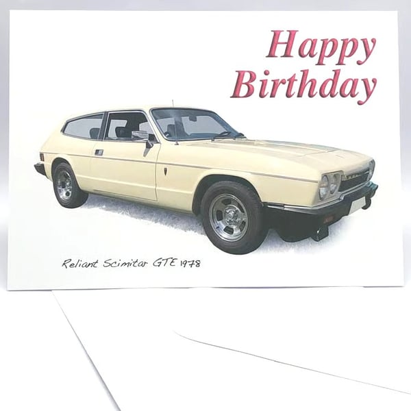 Reliant Scimitar GTE 1978 - Birthday, Anniversary, Retirement or Plain Card