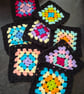 Handmade Crochet Granny Square (set of 28)