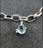 Silver Charm Bracelet, enamel bracelet, sea charm bracelet, enamel, aquamarine - Image 10