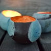 Ceramic Pebble Candle Holder 