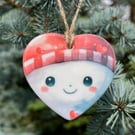 Christmas Tree Decoration – Handmade Double Sided Ornament Cute Festive Gift