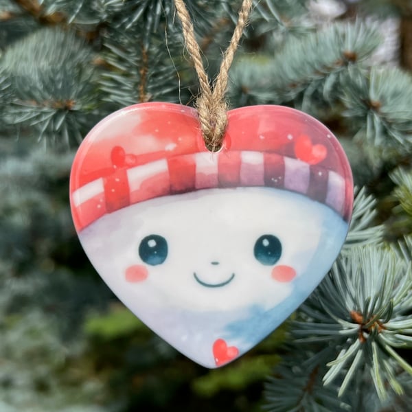 Christmas Tree Decoration – Handmade Double Sided Ornament Cute Festive Gift