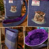Harris Tweed Crossbody Bag with Otter