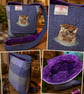 Harris Tweed Crossbody Bag with Otter