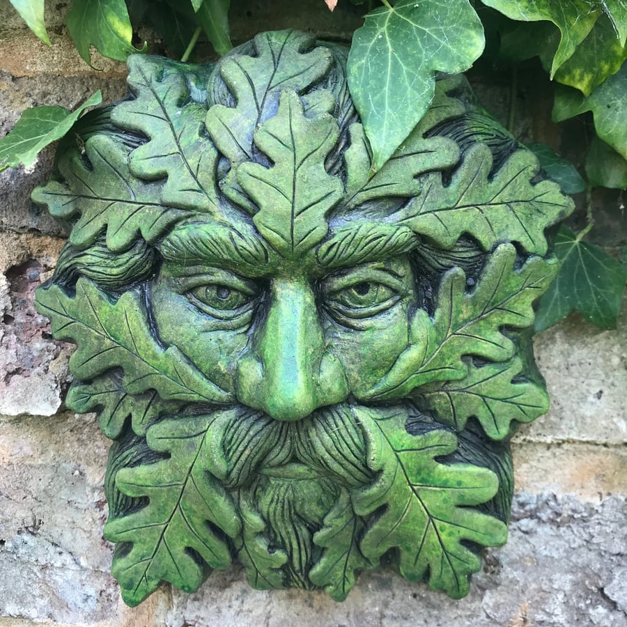 Quercus Green Man Plaque plus Free Pocket Green Man