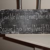 Shabby chic distressed plaque-love me-deserve