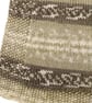 Hand Knitted Baby Blanket Green and Cream Fair Isle Pram Blanket 30x33 inches - Image 7