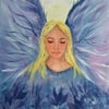 Angel original art painting ( ref F 724)