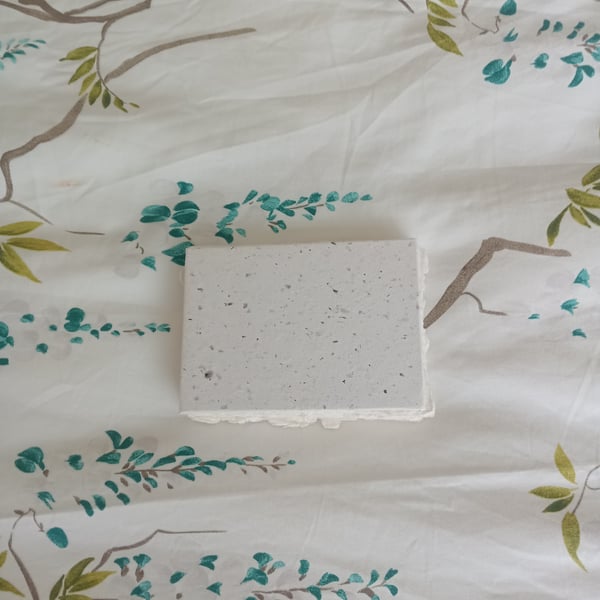 Handmade sketchbook A6 cotton rag watercolour paper open spine 