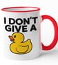 Funny Non swearing I DONT Give A DUCK  Mug funny christmas birthday mug - Image 4