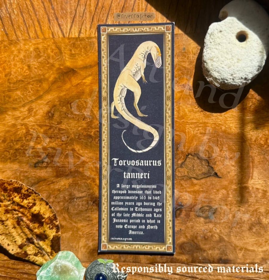 TORVOSAURUS BOOKMARK - Dinosaur - Medieval-themed prehistory