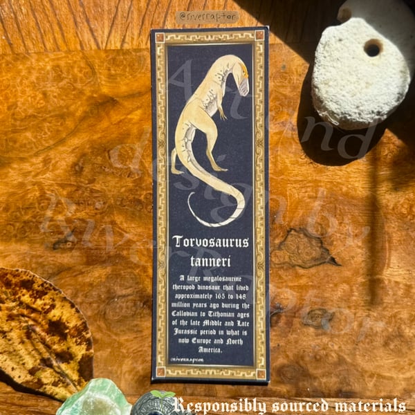 TORVOSAURUS BOOKMARK - Dinosaur - Medieval-themed prehistory