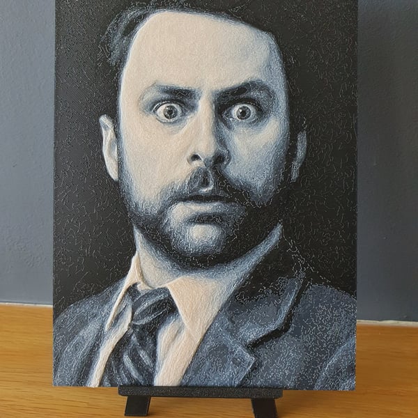 Charlie Its Always Sunny Hueforge Portrait 3D Printed Artwork Print