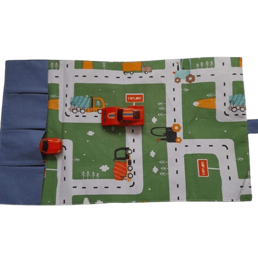 Fold up Car Travel Play Mat, Car Carrier, 